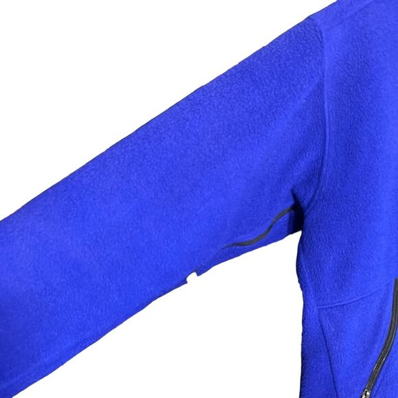 The North Face Full Zip Up Embroidered Blue Fleece Sweater Men's M - Picture 3 of 9